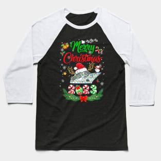 Merry Cruisemas 2023 Christmas Santa Reindeer Cruise Funny Baseball T-Shirt